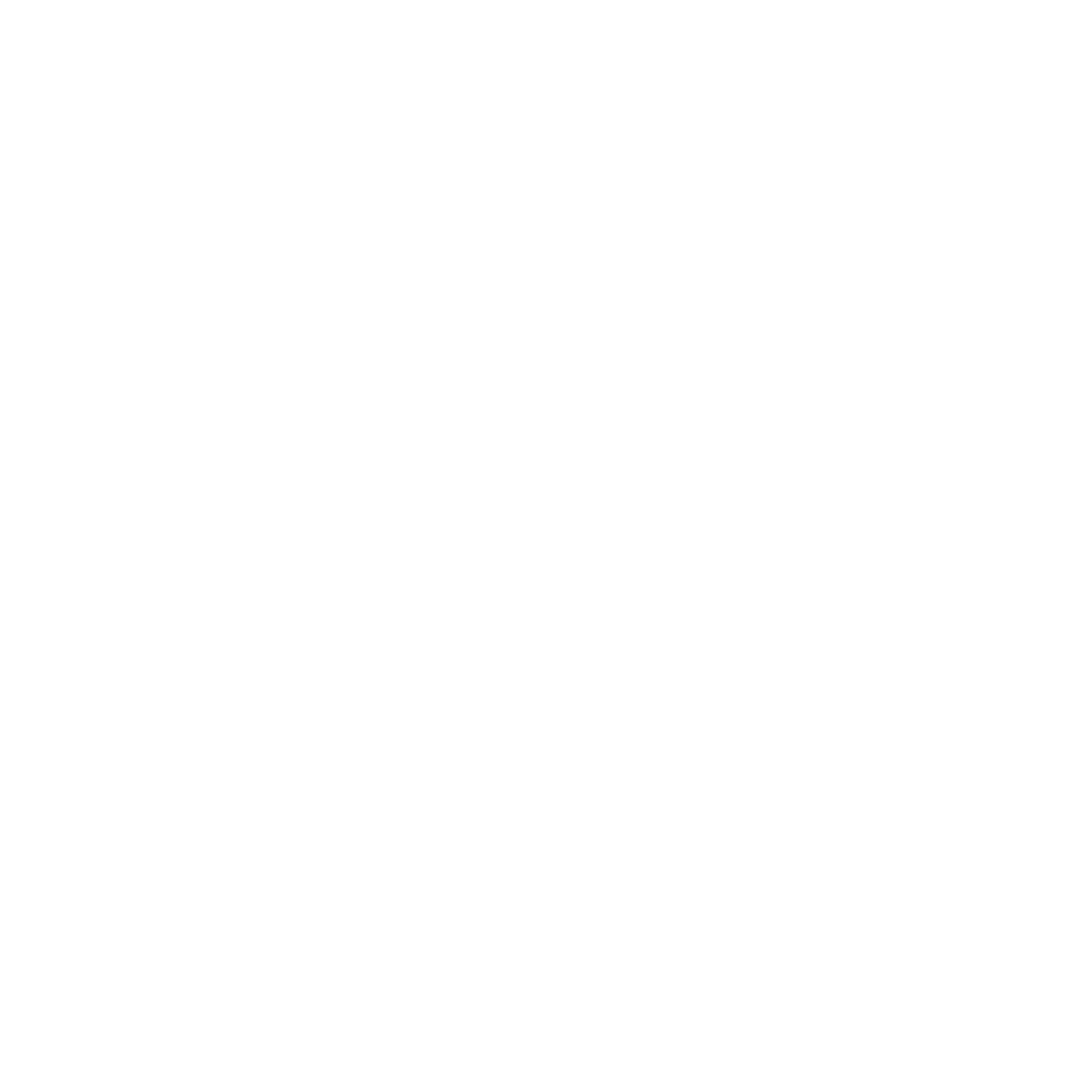 Family owned business icon with minimalist white line art on a transparent circular background